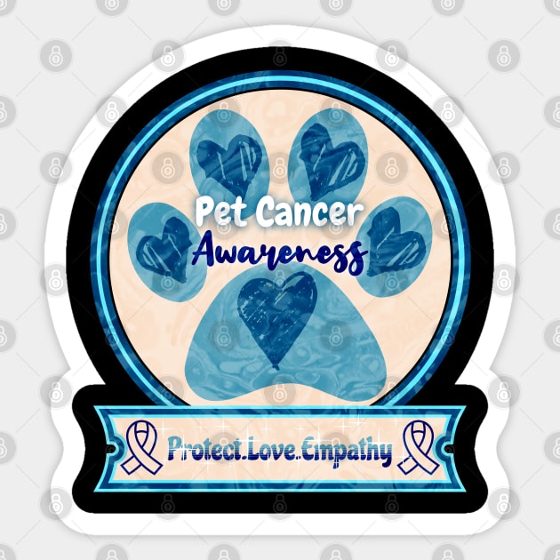 Pet Cancer Awareness Soft Blue Edition Sticker by mythikcreationz